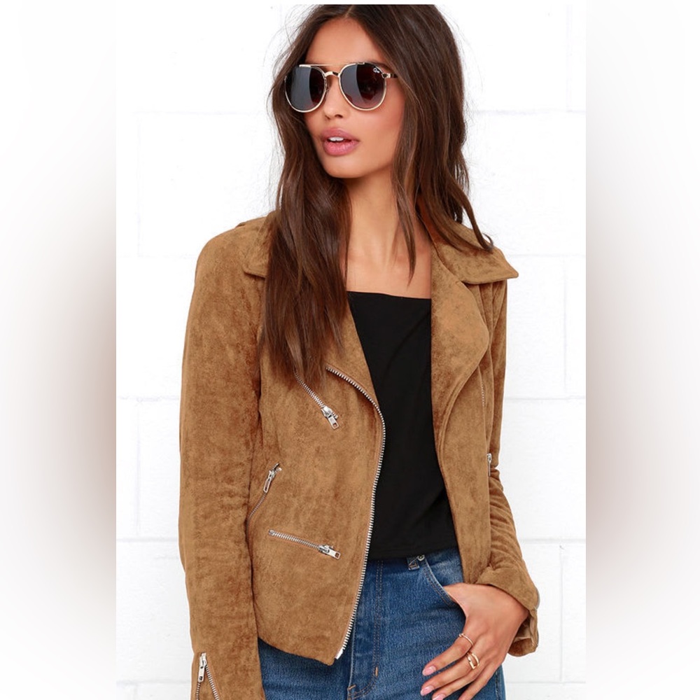 Lulus | Suede Moto Jacket | XL